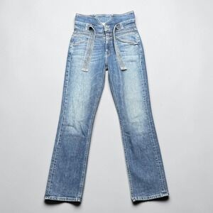 Mother The Triple Stack Dazzler Jeans Great Awakenings High Rise Blue Denim 29